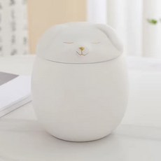 寵物骨灰罐 - 可愛貓咪造型 多種顏色可選 寵物紀念罐, 1個, 狗狗罐白色大号, 狗狗罐白色大号