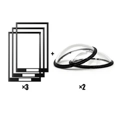 Insta360 X5 용 5 in 1 회전 렌즈 가드 화면 보호기 360 카메라 스크래치 방지 필름, 01 3 film 2 Lens Guard, 01 for insta360 x5