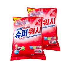 슈퍼워시 가루세제 세탁세제 10kg 2개