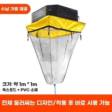 비닐 먼지 천장형 커버 물청소 1.4x1.4 에어컨 낙수 가대 방수 옐로우, 1개, A. 360도 전면 커버 세탁 커버 조립 불필요