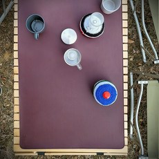 인사이트아웃도어 캠핑테이블매트+캐리백, 딥와인브라운