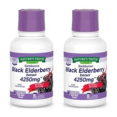 Nature's Truth 네이처스트루스 액상 삼부커스 블랙 엘더베리 4250mg 8oz(237ml) 2팩, 2개, 237ml