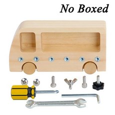 바쁜 장난감 버스 나사 너트를 비틀어내는 법작업 벤치 도구 일상 생활 교육 조기, A-No Boxed