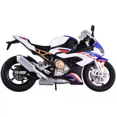 模型車組合 UV激光實木底座亞克力展示盒 氛圍燈光 精緻收藏, 寶馬S1000RR白色+展示罩, 1個