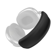 SOULWIT 풀 커버 헤드밴드 보호커버-호환 에어팟 맥스용 AirPods Max (USB-C/Lightning) 부드러운 세탁 가능 실리콘 헤드밴드 커버 (헬스장 운동용), 1개, Black, V2