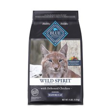藍摯 BLUE BUFFALO WILD SPIRIT 去骨雞肉室內成貓糧 1.8kg 無穀配方, 1個, 雞