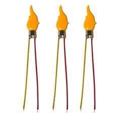 불꽃 전구 흰색 효과 플래시 캔들 다이오드 생일 파티 장식용, 1개, 1. 3PCS