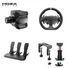 제너텍 MOZA R3 레이싱 휠 페달 게임기 올인원 풀 패키지 Xbox PC용 엑박, 1개, R3-I