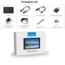 FeelWorld FW759 PRO 7인치 IPS HDMI 온카메라 터치스크린 모니터, 01 Feelworld FW759 PRO