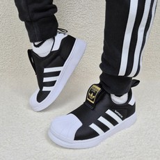 아디다스 슈퍼스타 360C 슬립온 키즈 유아 운동화 아동화 블랙 화이트 [국내매장판 A/S가능]