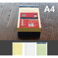 옥스포드 리갈패드 A4 40매 노랑 흰색 연두 낱권