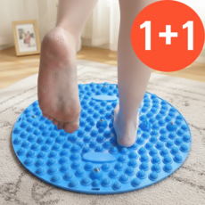 샵브릿지 발바닥 지압매트 발 지압판 안마기, 블루, 2개