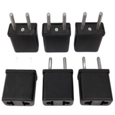 일상속반짝 해외여행용 돼지코 어댑터 플러그 유럽 여행 준비물, 6개