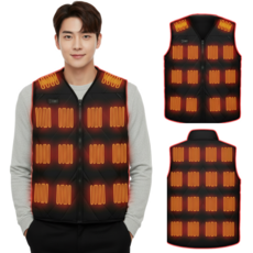 리브롬 전면 후면 전체 발열 조끼 usb 온열조끼