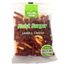 바우와우 콤보 버거 져키, 양고기버거, 100g, 10개