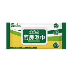 ChuenSern 淨魔力(去油汙)廚房清潔濕巾 強效去油 廚房清潔必備, 1個, 80抽/包(超取限4包)