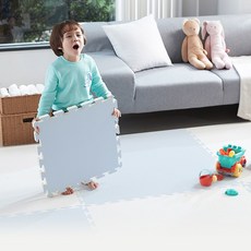 따사룸 유아 아기 층간소음 퍼즐매트 2.5cm 4cm 100*100, 스카이 블루, 1개
