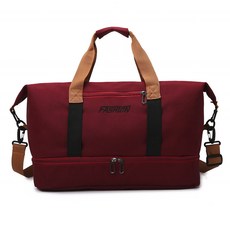 時尚短途手提旅行包乾溼分離運動健身包大容量游泳瑜伽斜挎行李包, 紅, 1個