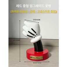 꽃병 오브제 화병 북유럽 투명 인테리어 달항아리 원형, 클래식 레드 중간1단계