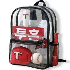 492팩토리 투명 덕질가방 야구장 백팩, 1개, 블랙