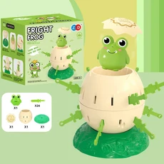쿠쿠스토어 어린이를 위한 미니 펭귄 참신 교육 장난감 - 대화형 부모-자식 게임 휴일 파티 호의 개구리 해, 03 green