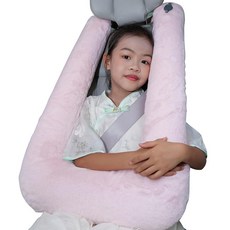 Keemall 공기 주입식 자동차 목 베개 운전 자동차용 블로우 업 머리 받침 베개 캠핑용 여행 사무실 의자용 지지대 - 조절 가능한 부드러움 129802 718728556, 핑크