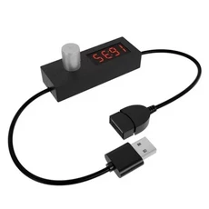 디지털 디스플레이 USB 타이머 스위치 휴대용 5V 카운트다운 조정 가능한 코드 케이블 에너지 절약, 01 브라운 호환