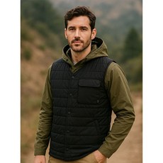 마운티아 남성 경량패딩 조끼 블랙 1MQVSW2002