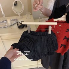 乐恩baby 女童針織外套半身裙套裝 耶誕紅色蝴蝶結