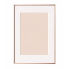 하스몰 고급 매트지 포함 알루미늄 프레임 벽걸이 슬림 액자, 1개, 로즈골드