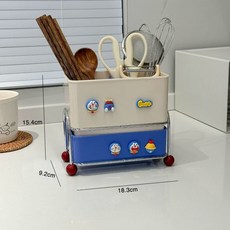 보관함 가정용 국수 꽂이 주방 창의적이고 물기 젓가락 바구니 거치대 젓가락 제거 세련된 젓, G. 블루 고양이 젓가락통