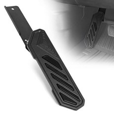 HIBRONGO 알루미늄 미끄럼 방지 가스 페달 브레이크 페달 커버 키트 2018-2025 지프 랭글러 JL/JLU 4XE 글래디에이터 JT 드릴링 없는 브레이크 및 가스 가, Black(Foot Rest Pad )