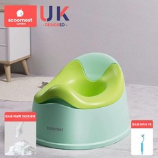 어린이용 소형 변기 유아 아기 휴대용 유아커버 프라이버시변기, 라이트 그린 전용청소봉투150개