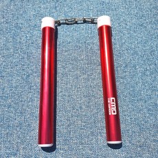 알루미늄 쌍절곤 (소) 태권도 합기도 쌍절봉 스틸 이소룡 어린이 장난감 호신용 연습용, 레드