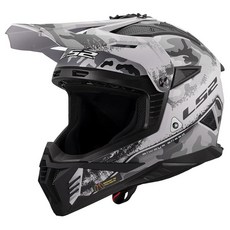 LS2 Helmets Gate II 풀 페이스 MX 오토바이 헬멧매트 블랙 - 3XL 185184, XS, 매트 카빈 토널 그레이/블랙