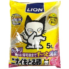 LION 獅王 ニオイをとる砂 貓砂, 花木香, 5L, 1包
