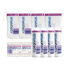 코튼플러스 화장솜 면봉 미용용품 실속형 10팩 구성, 10개