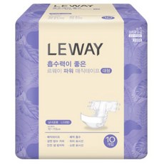 르웨이 남녀공용 미래생활 와이드 매직테이프 성인기저귀/패드, 대형, 10개입, 5개