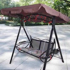 야외 그네 의자 정원 벤치 해먹 정원그네 흔들 테라스, D. 엔젤화이트 철제프레임