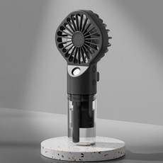手持噴霧風扇 迷你加溼補水充電風扇, F3噴霧風扇 - 黑色