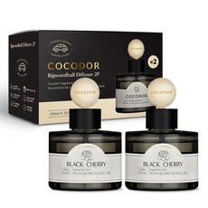 코코도르 프리미엄 빅우드볼 차량용 디퓨저 130ml 2개입, 블랙체리, 1세트