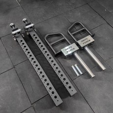 데드리프트 파워랙 블럭형 재머암 푸시 치닝디팅 고정 하프랙, 35kg 푸셔 암(75x75mm 25mm)