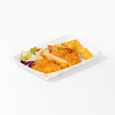 (DK) 일회용 떡포장 접시 DK-5호 1박스 사각 종이 용기 트레이, 1개, 1000개입