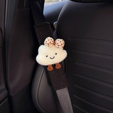 無品牌 可愛雲朵汽車安全帶護肩套 車內保險帶裝飾防磨, 1個, /雲朵蝴蝶結 黑色