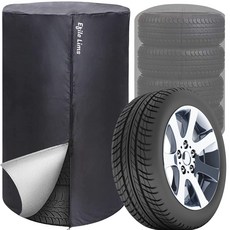 타이어 커버【프리미엄 방수 코팅】 랙 옥외 보관 커버 짐니 휠 스페어 경자동차 승용차 스터드리스, 한개옵션1, 1개