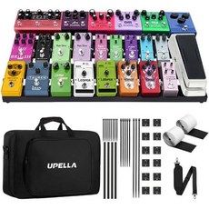 기타 페달 보드 가방 케이스 알루미늄 이펙트 22인치 x 12.5인치 휴대용 포함 액세서리