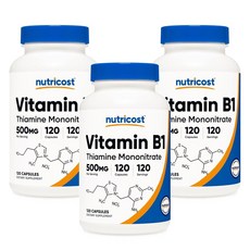 뉴트리코스트 비타민 B1 500mg 120정, 3개