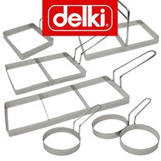 델키 스텐레스 계란후라이 모양틀 6종_20260201EA, 옆손잡이 사각3구