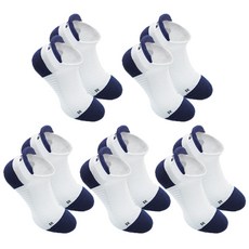 인콘트로 샷버디 더블쿠션 골프양말 5켤레 세트, 곤색, 5개