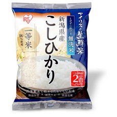 아이리스오야마 일본 고시히카리 무세척 쌀, 4개, 300g